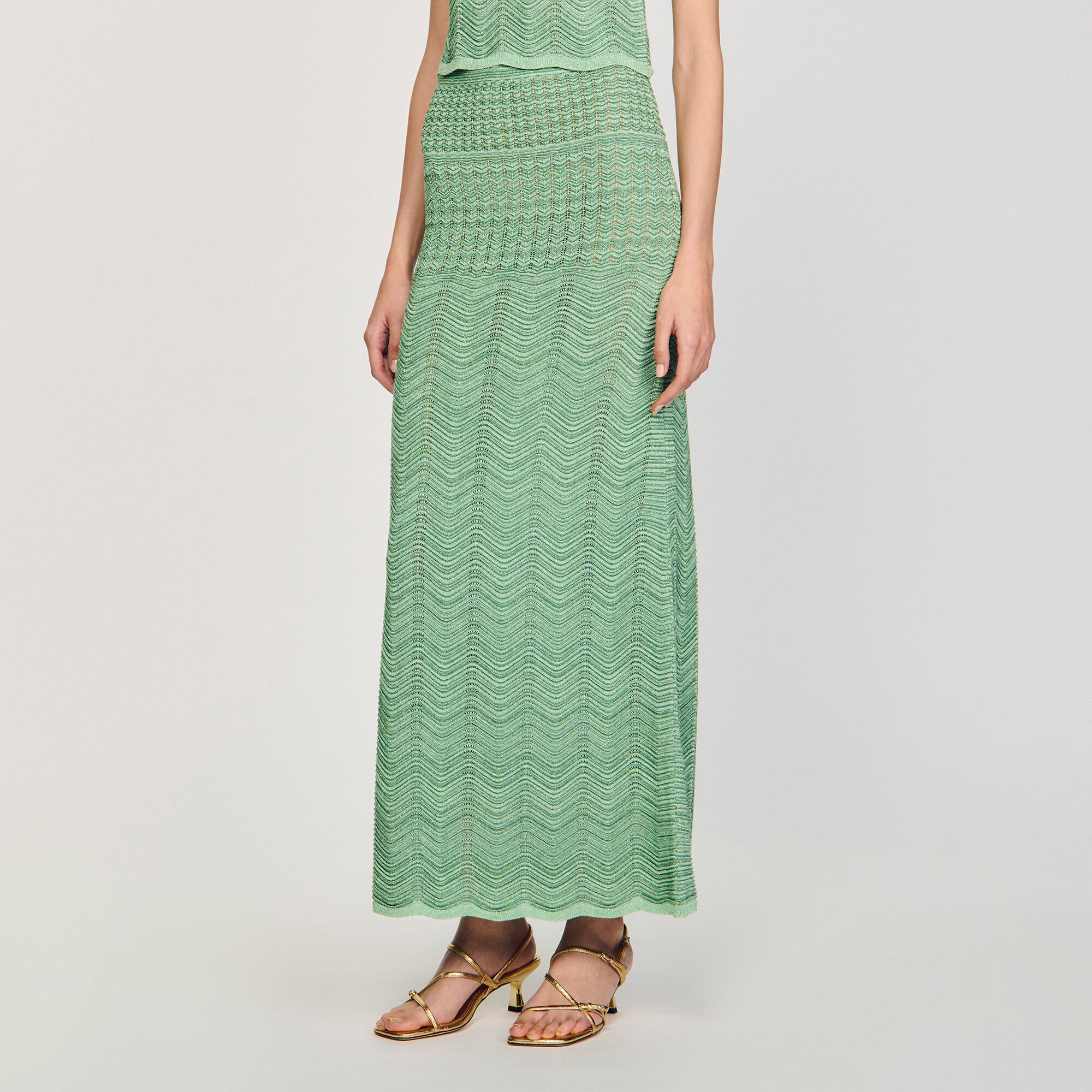 Long knit skirt