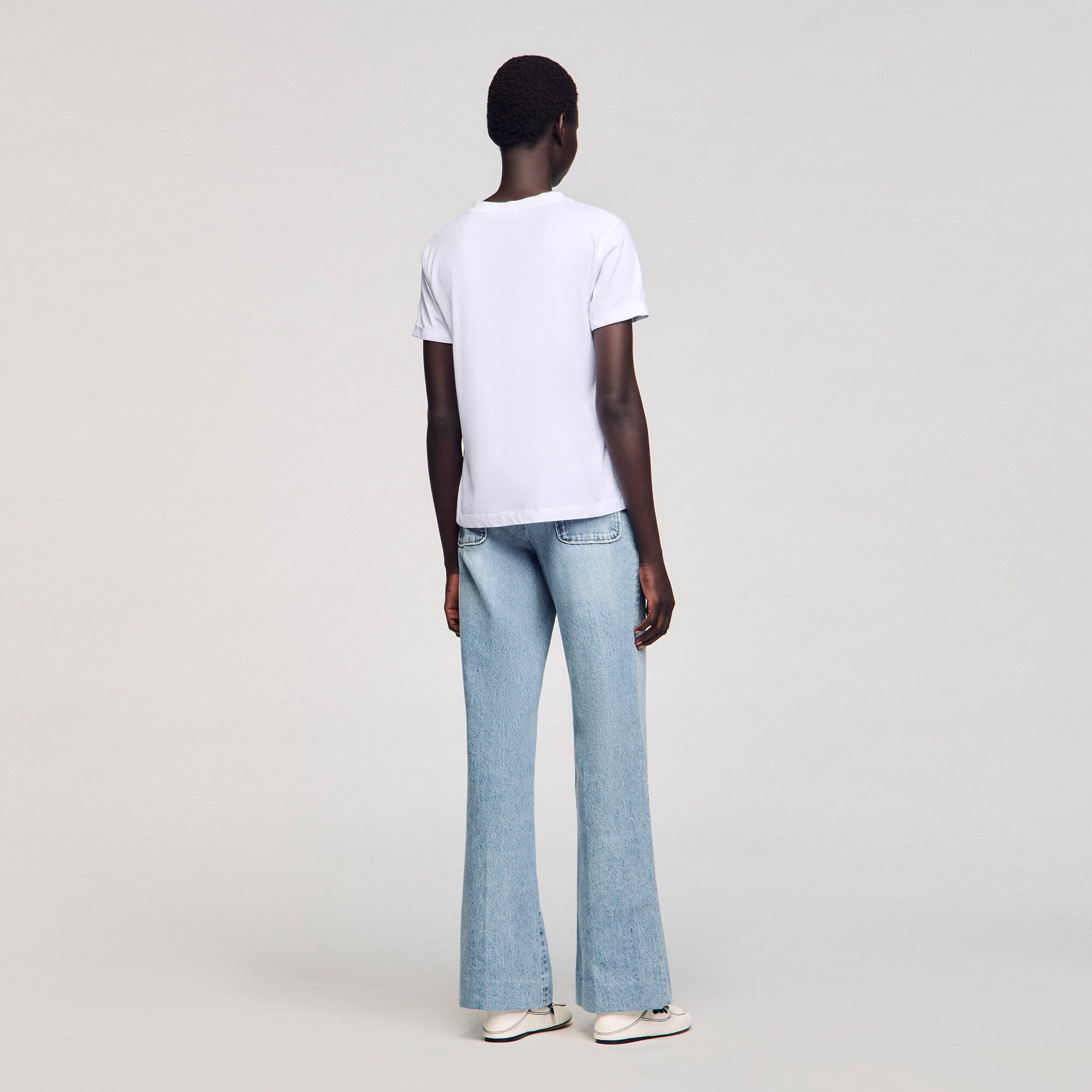 Cotton T-shirt with embroidery