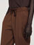 Elasticated straight-leg trousers