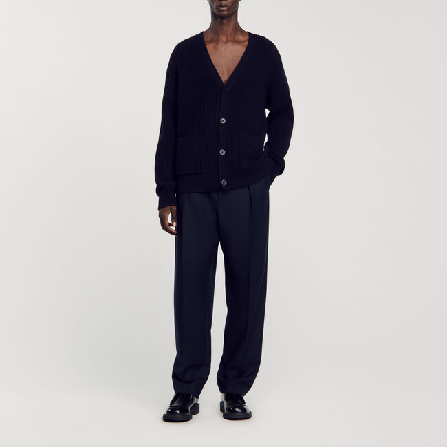 Rib knit cardigan - Men | Sandro