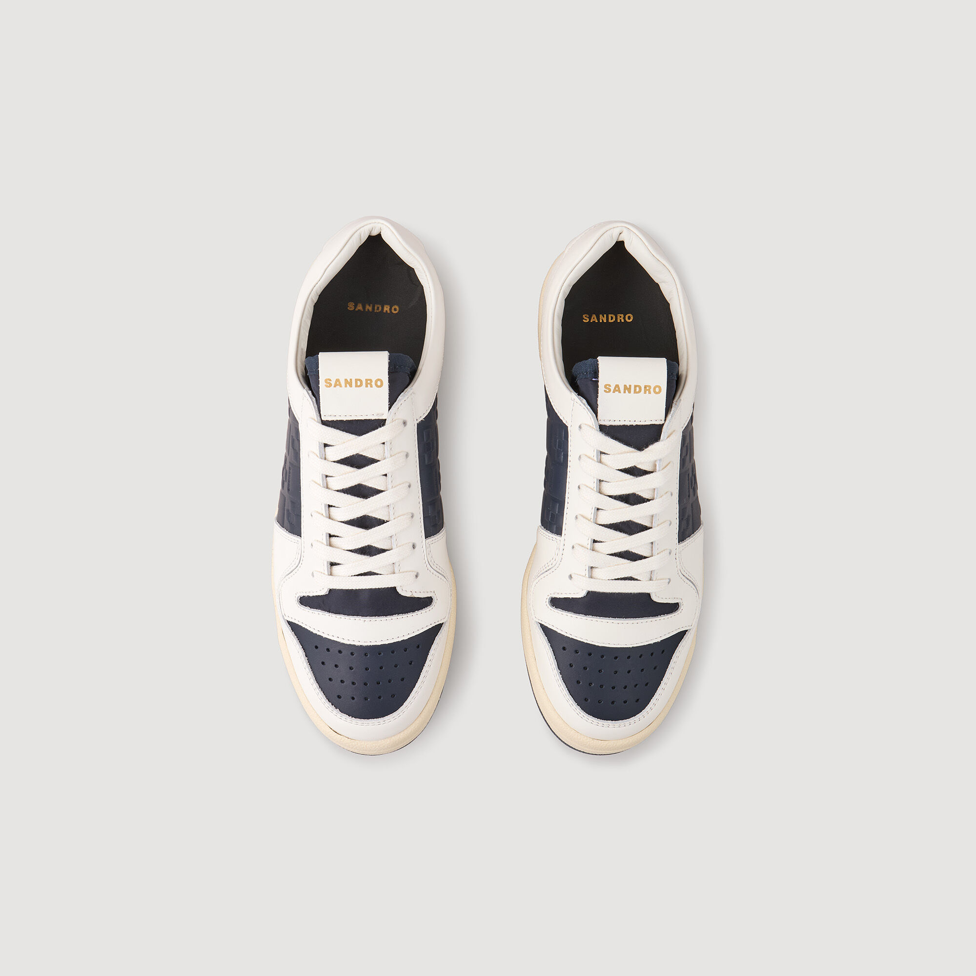 Low-top leather trainers