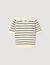 Striped jumper with pearl collar
