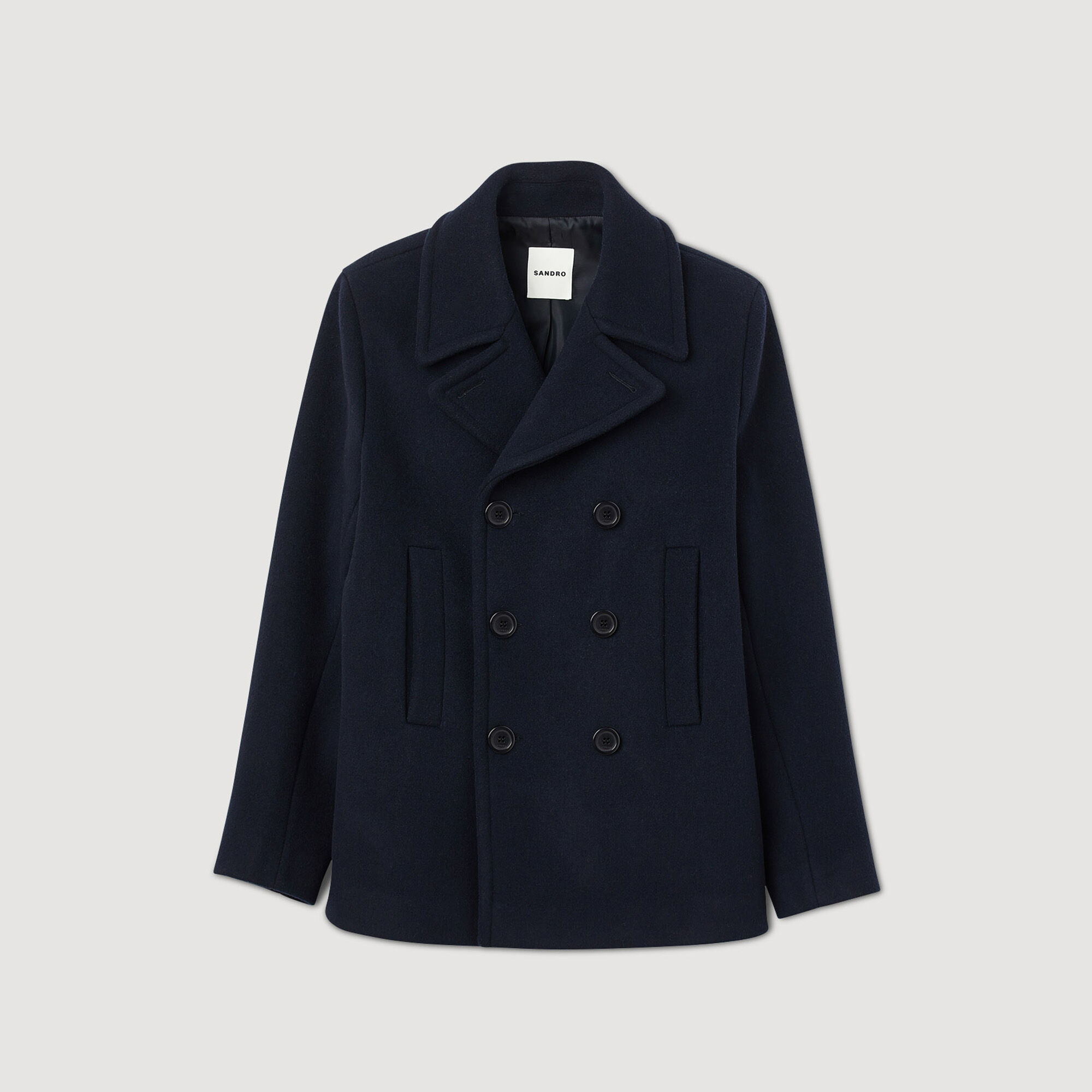 Straight-fit wool-blend coat - Men | Sandro