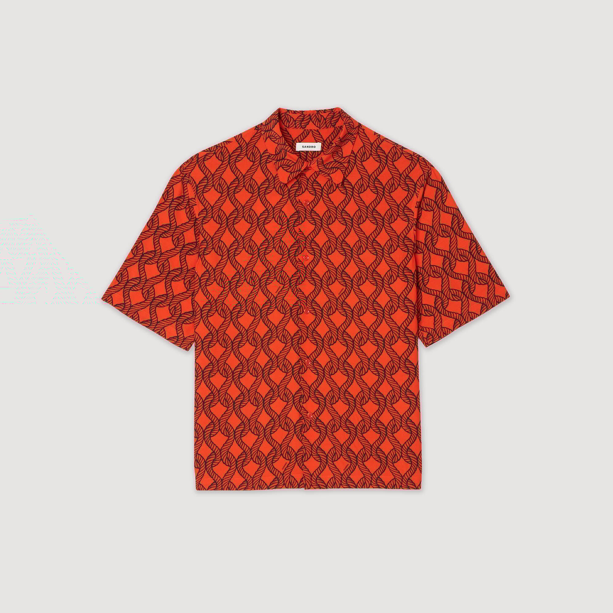 Loose-fit rope print shirt