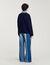 Cardigan with denim details