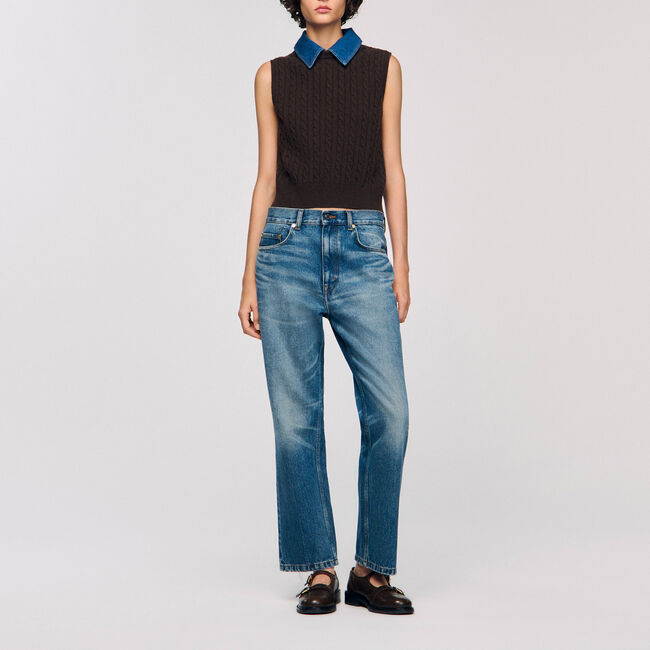 Knit and denim jumper - Women | Sandro