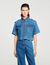 Cropped denim shirt