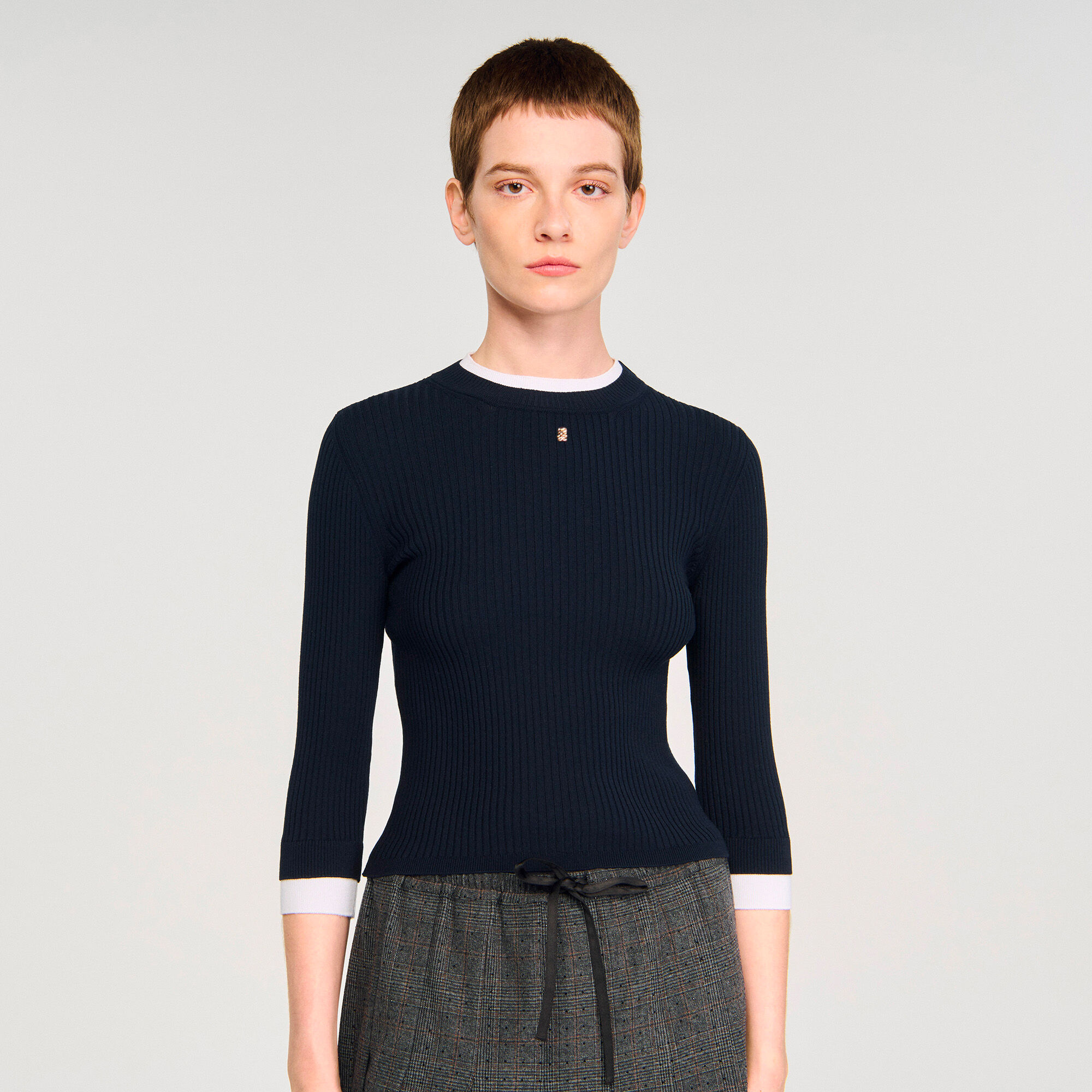 2-in-1 mixed wool jumper