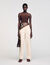 Asymmetric leotard with bead detail