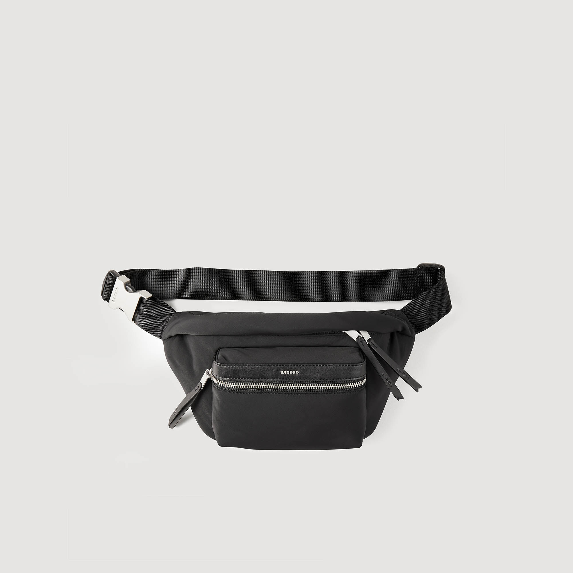 Canvas and leather belt bag
