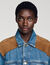 Denim and suede jacket