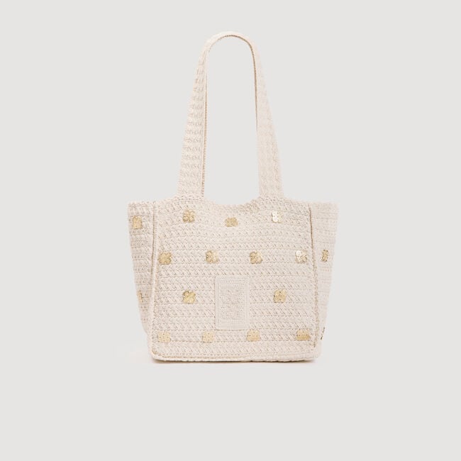 Crochet bag with tassels