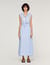 Embroidered linen maxi dress