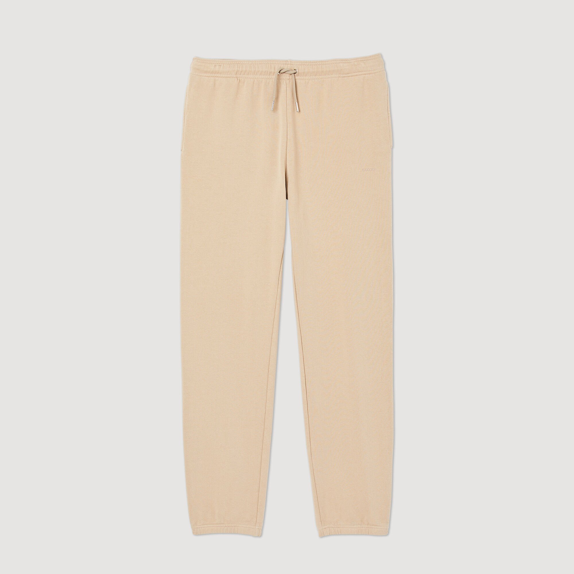 Embroidered fleece jogging bottoms