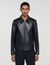 Zip-up leather jacket