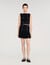 Short pleated knit skirt