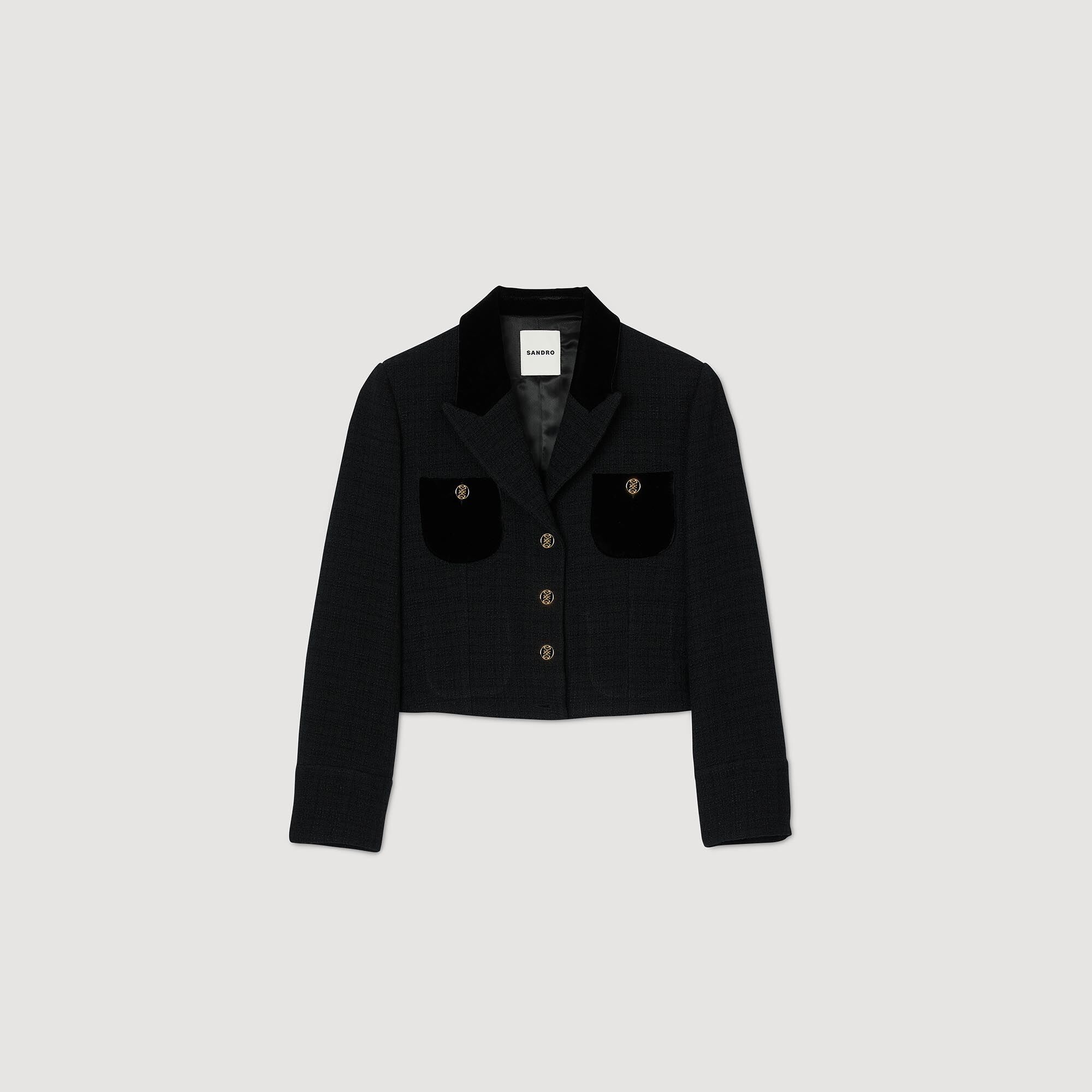 Sandro black jacket new arrivals
