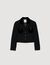Velvet tweed cropped jacket