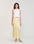 Long satin-effect skirt