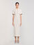 Knitted maxi dress with polo neck