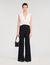 Satin stripe suit trousers