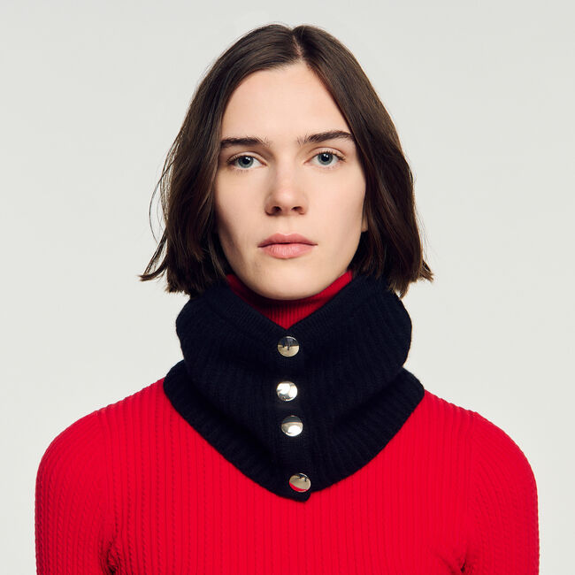Standing collar with buttons - Women | Sandro