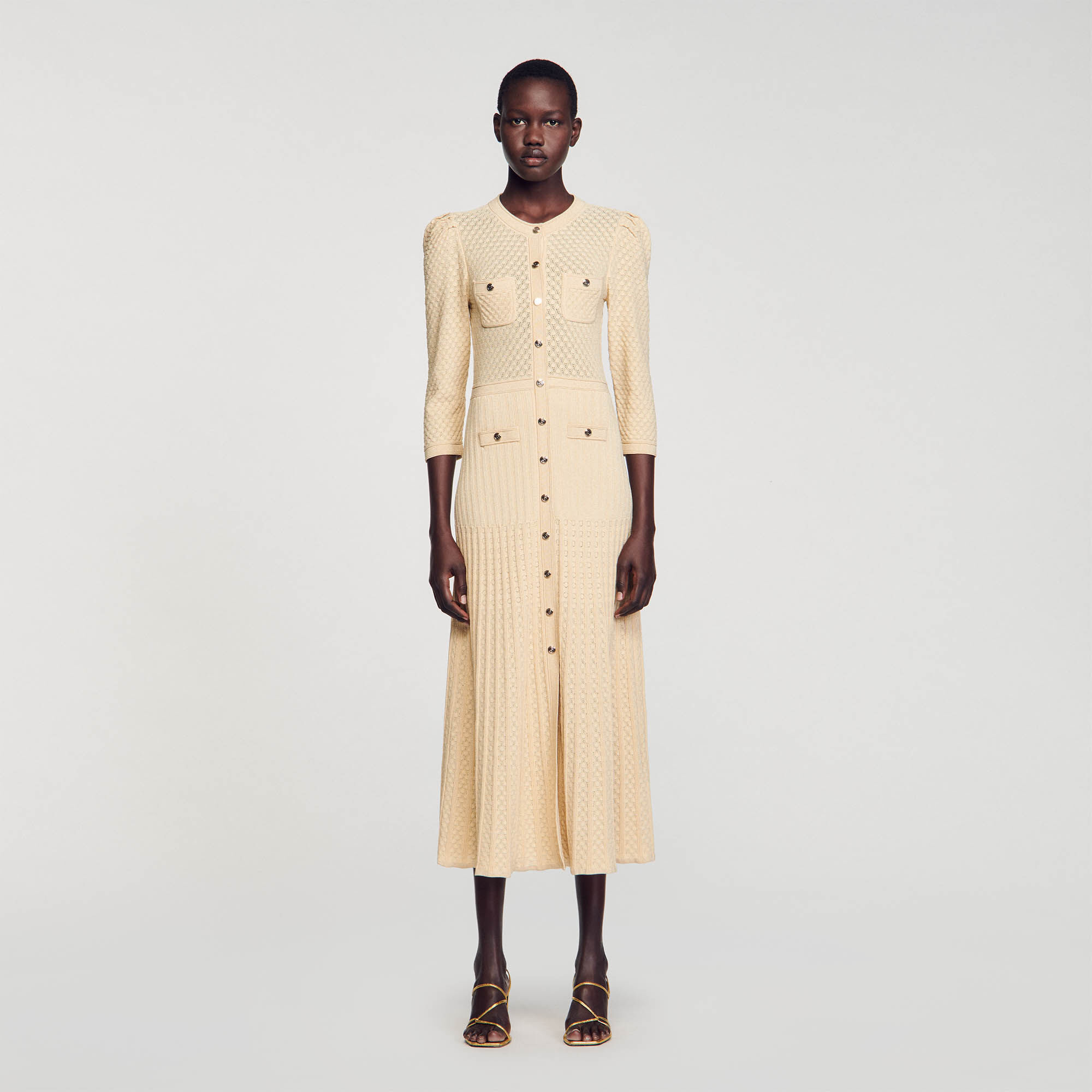Robe sandro beige top