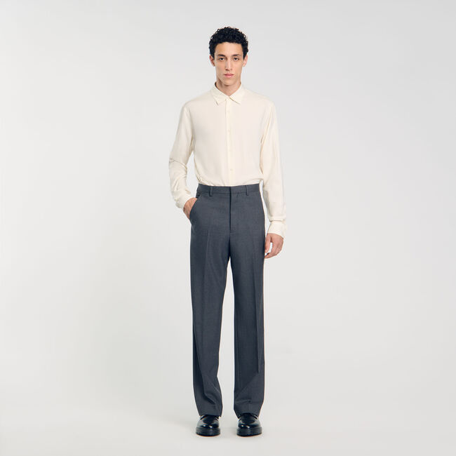 Wide-leg suit trousers