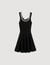 Short dress with rhinestone neck
