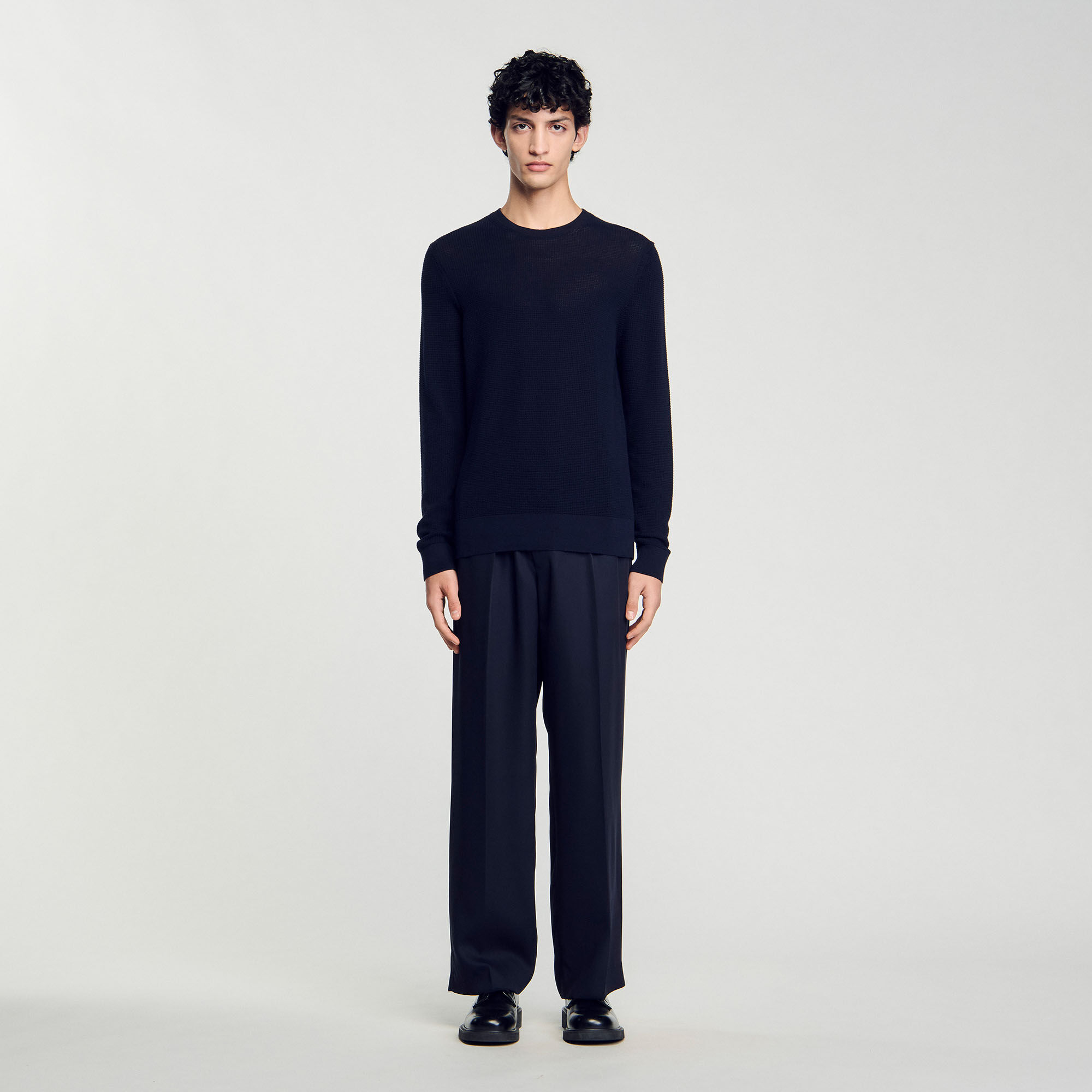 Textured knit jumper