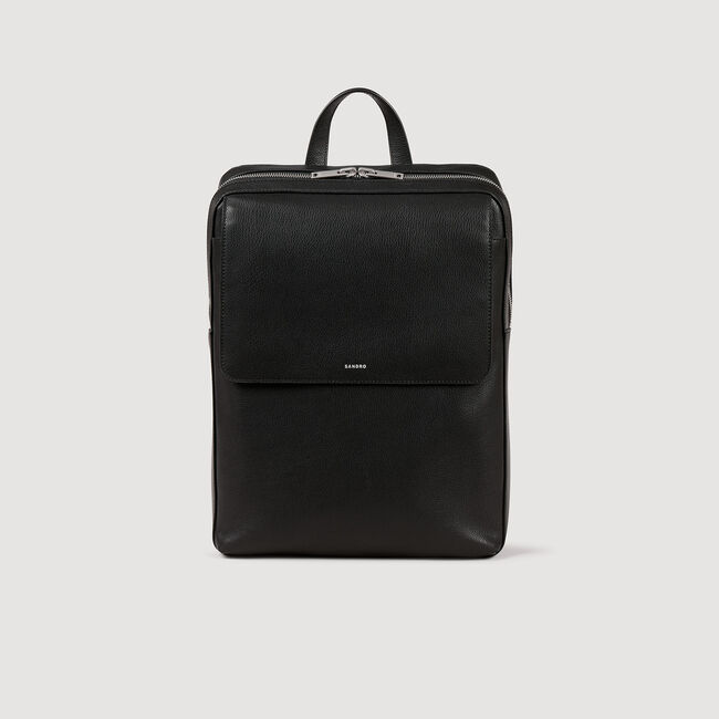 Recycled leather backpack