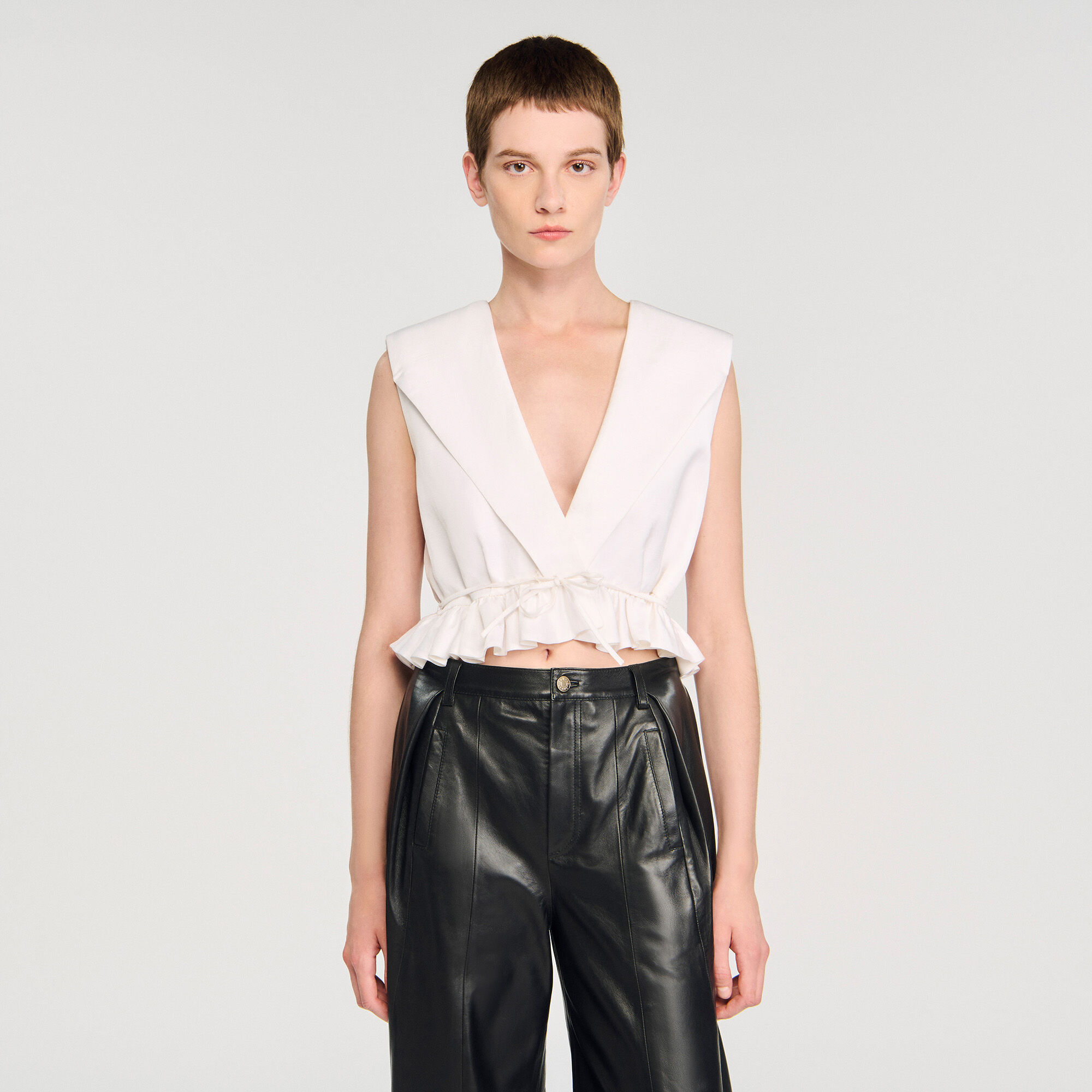 Ruffled crop top