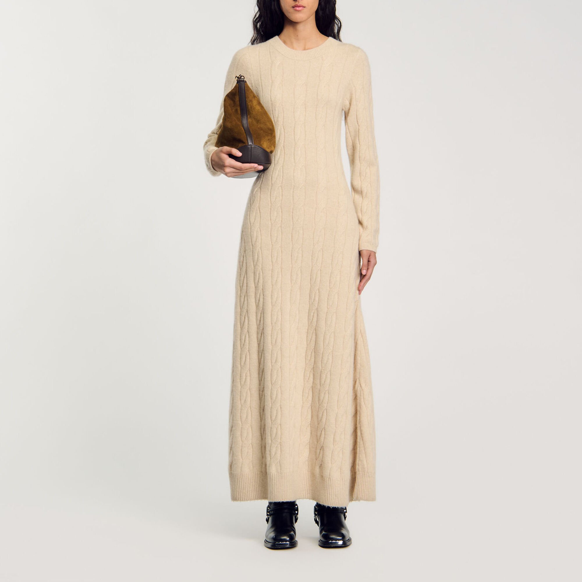 Cable knit maxi dress