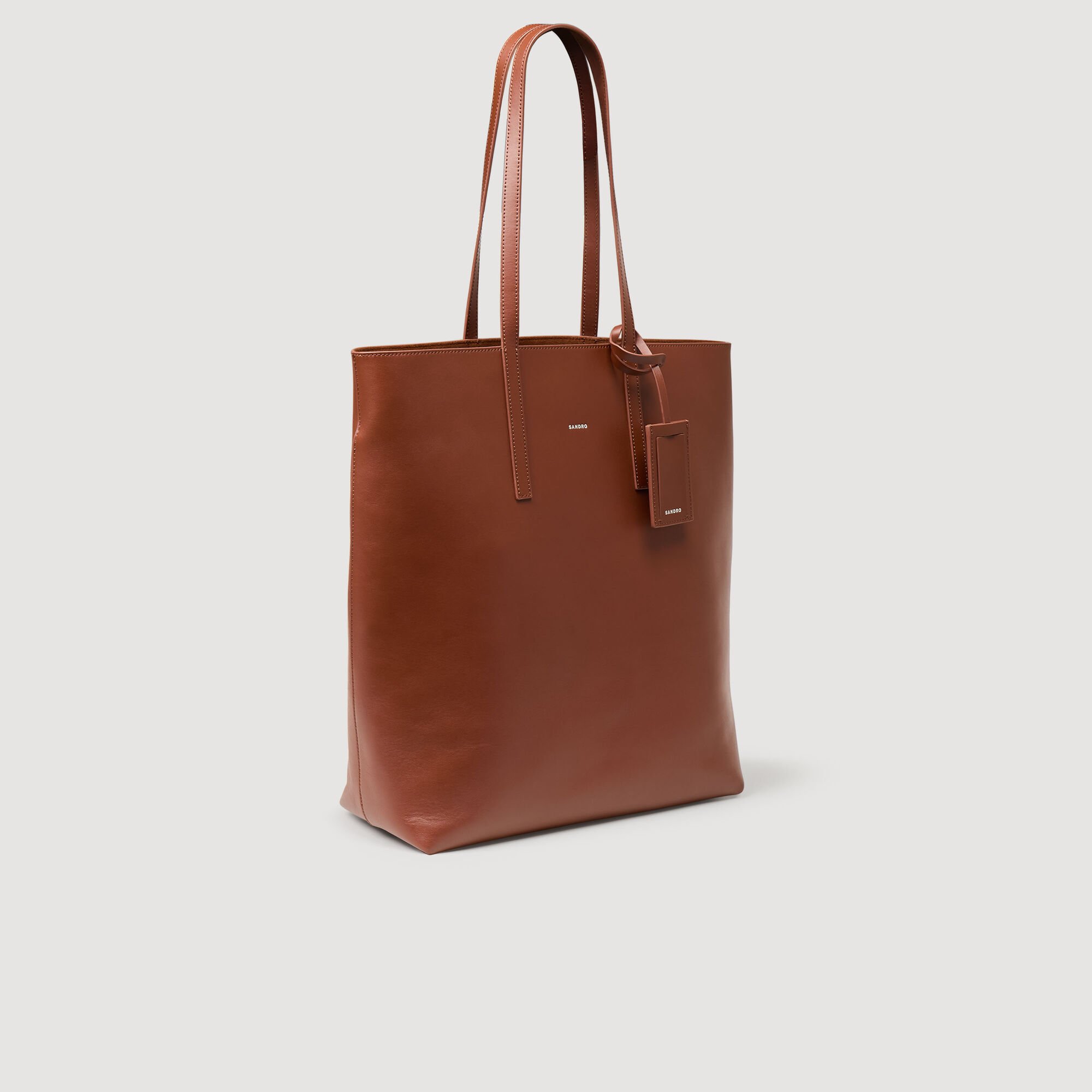 Leather shopping bag