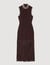 Fringed knit maxi dress