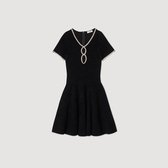 Rhinestone velvet dress