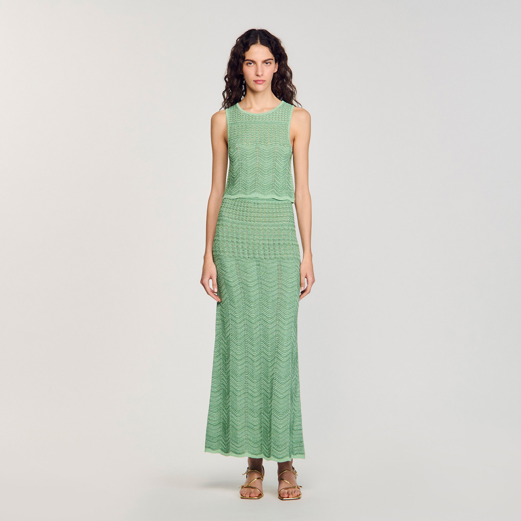 Long knit skirt