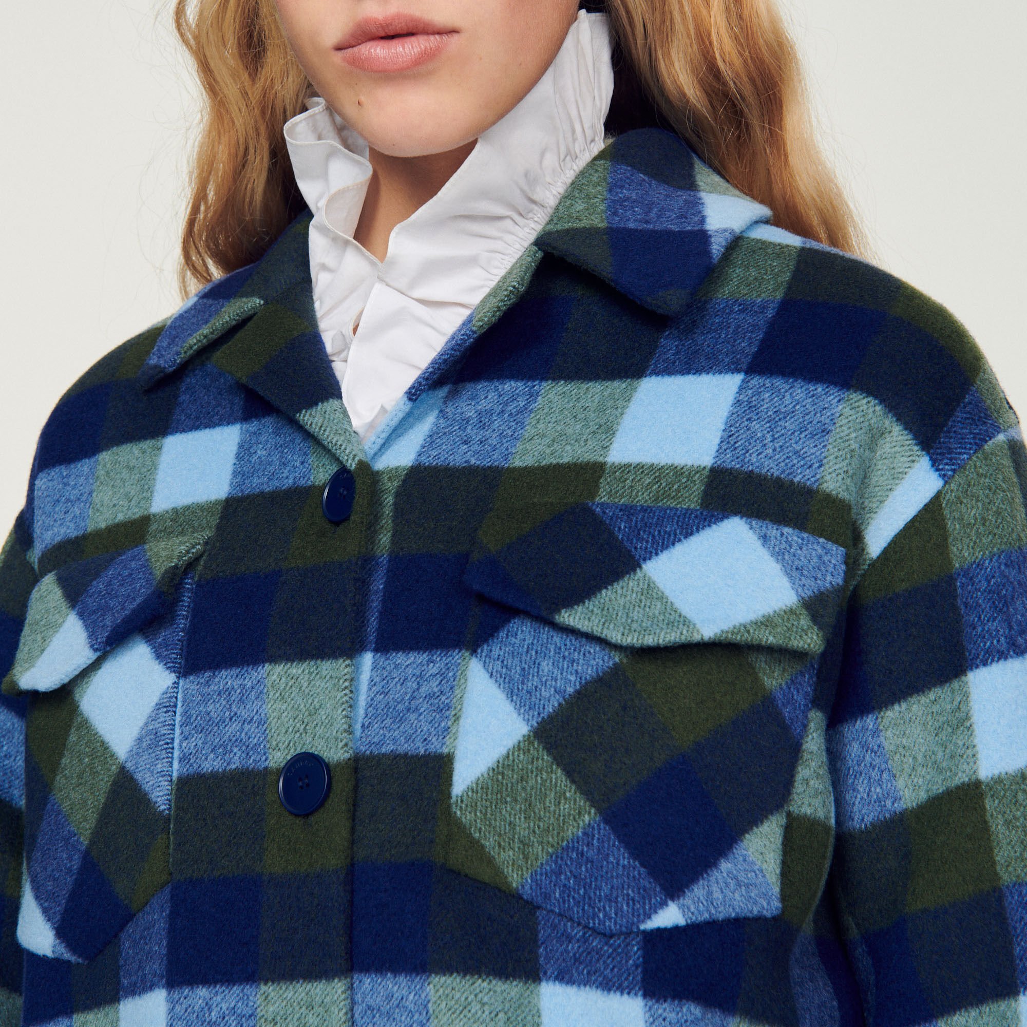 Checked coat