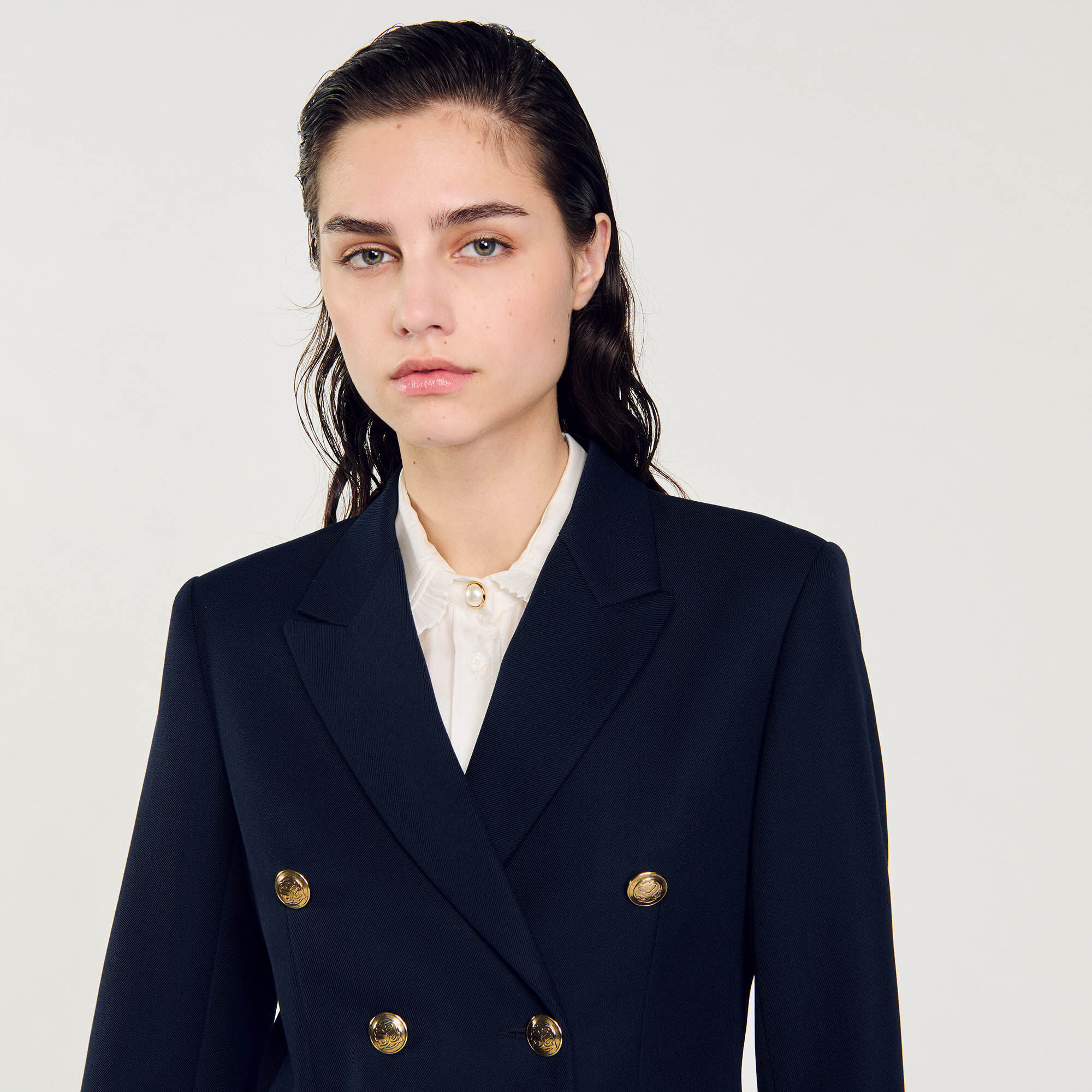 Double-breasted suit jacket