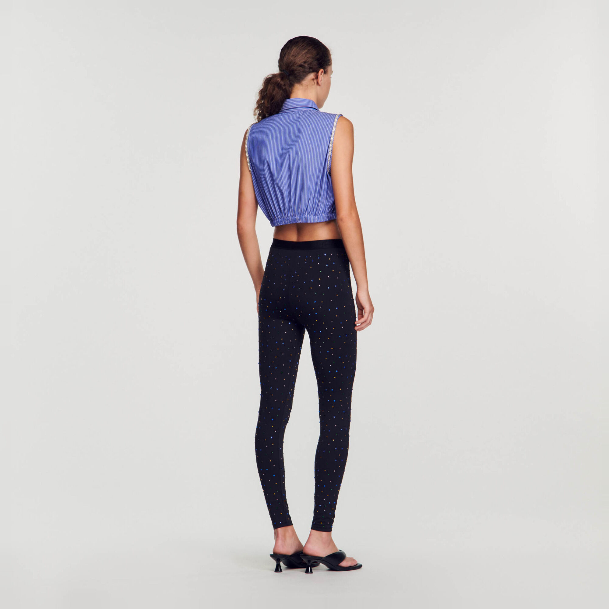 Cropped striped shirt