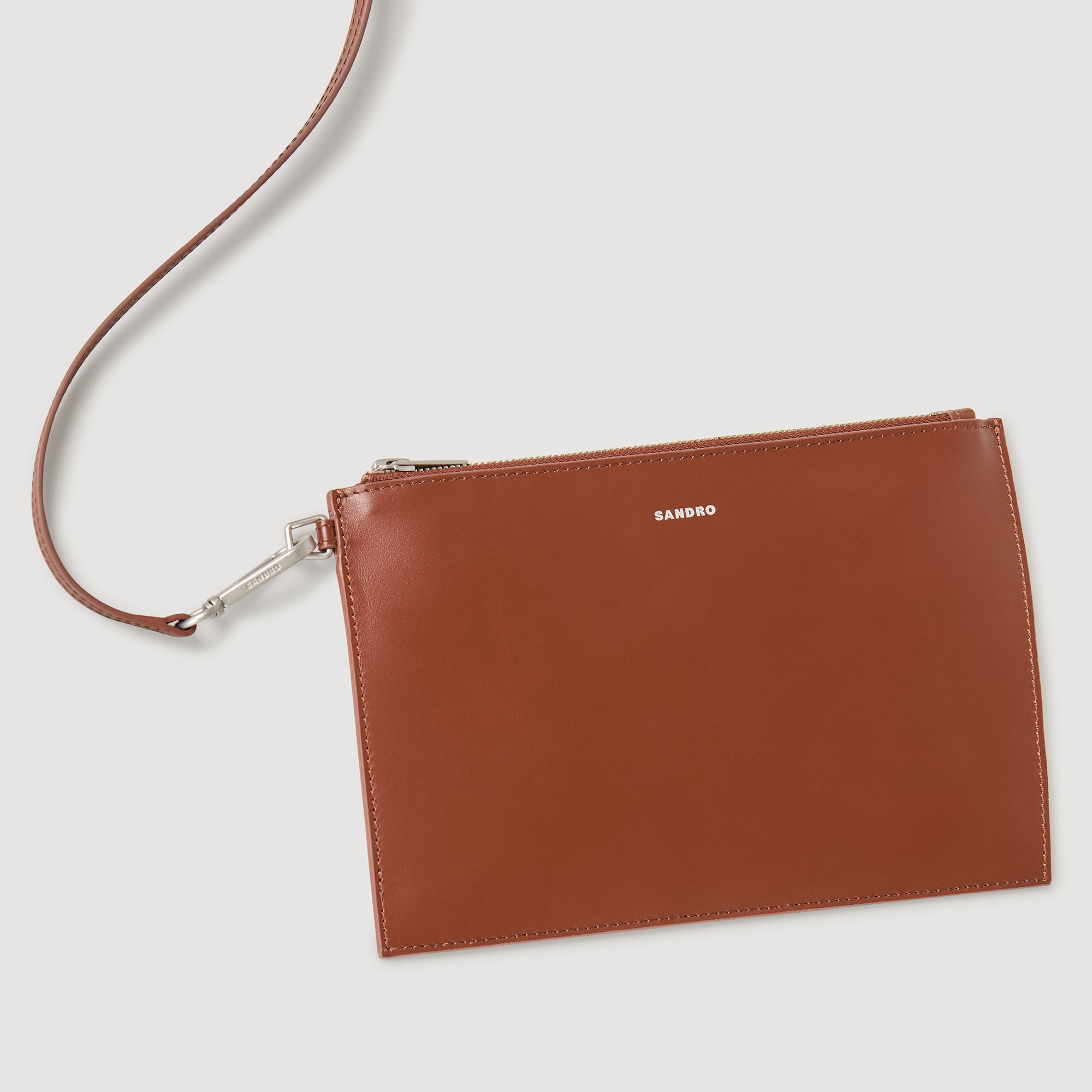 Leather shopping bag
