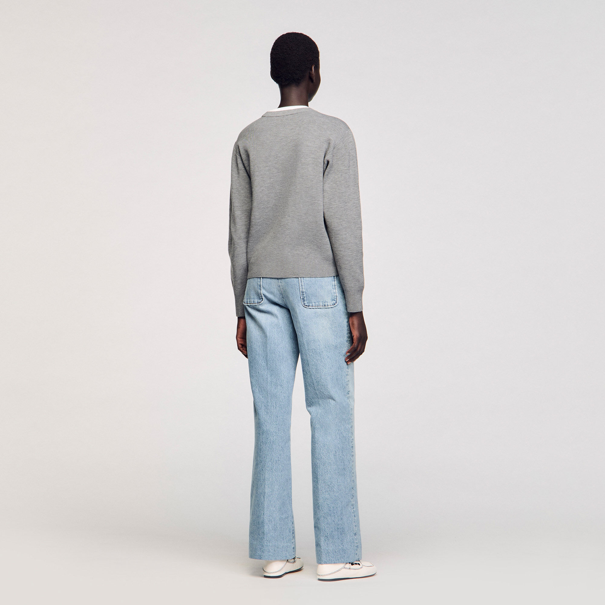 Contrast collar jumper