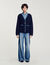 Cardigan with denim details