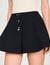 Press-stud flared shorts