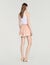 Rhinestone shorts with lace