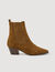 Leather ankle boots with elastic