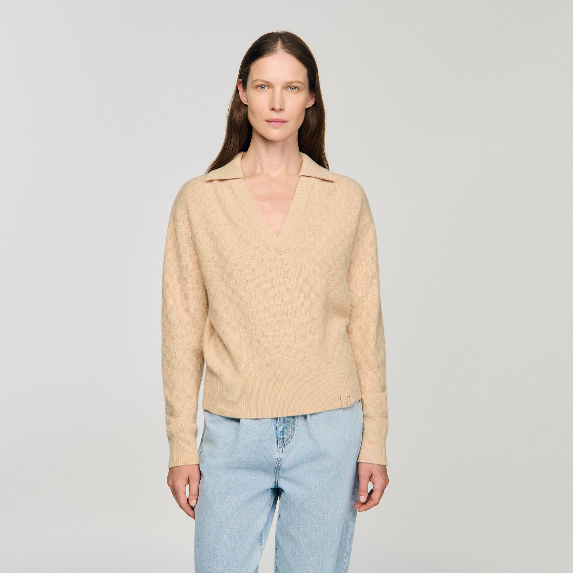 Polo-neck jumper