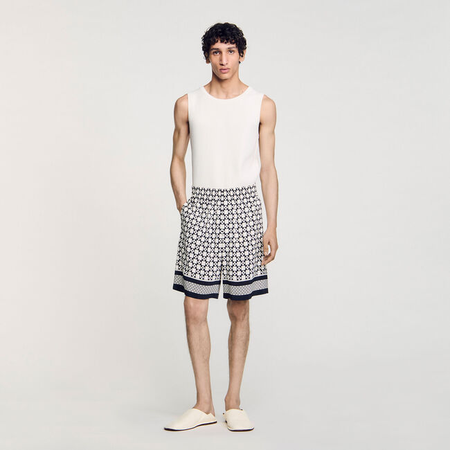Square Cross floaty Bermuda shorts