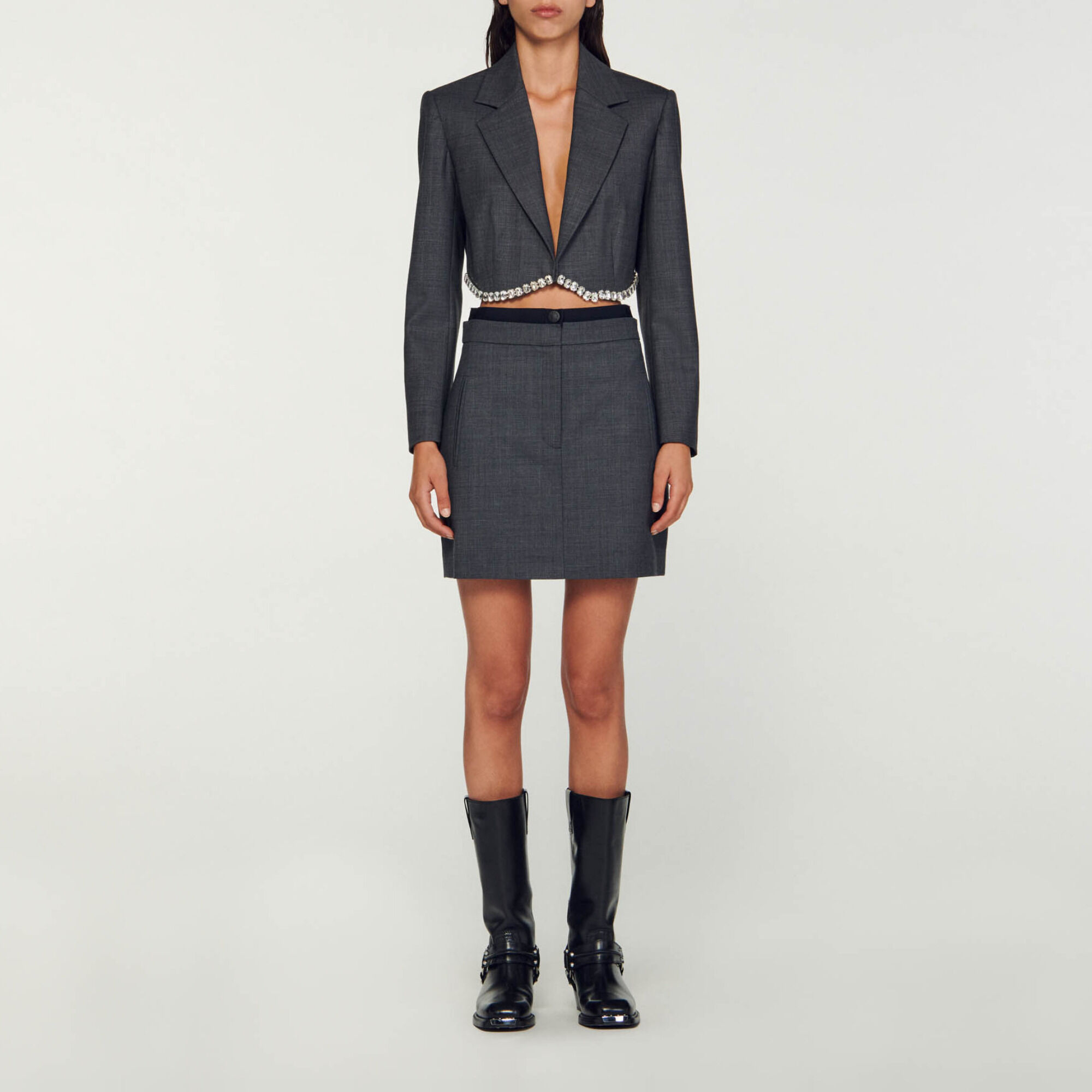 Elasticated mini skirt