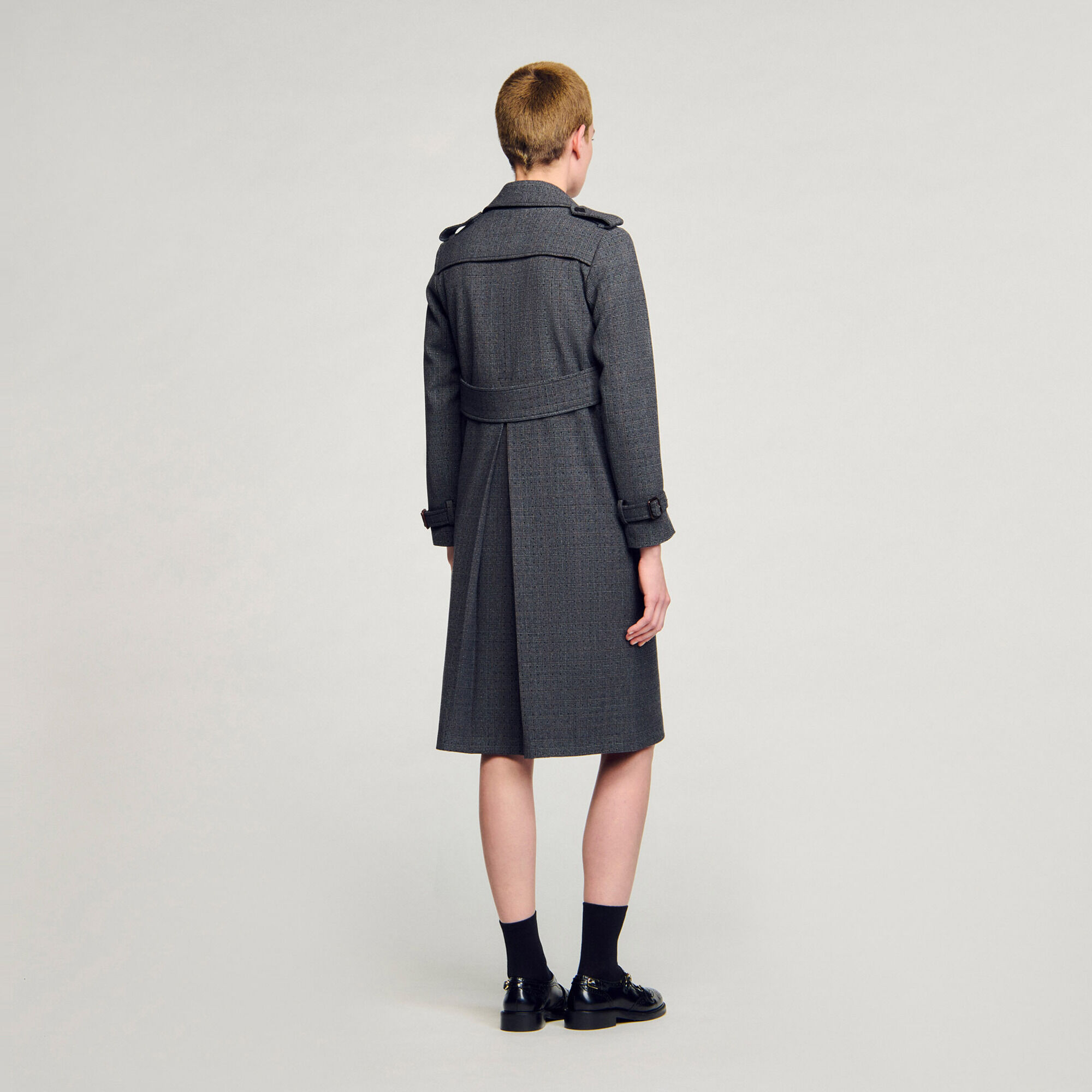 Rhinestone trench coat - Women | Sandro